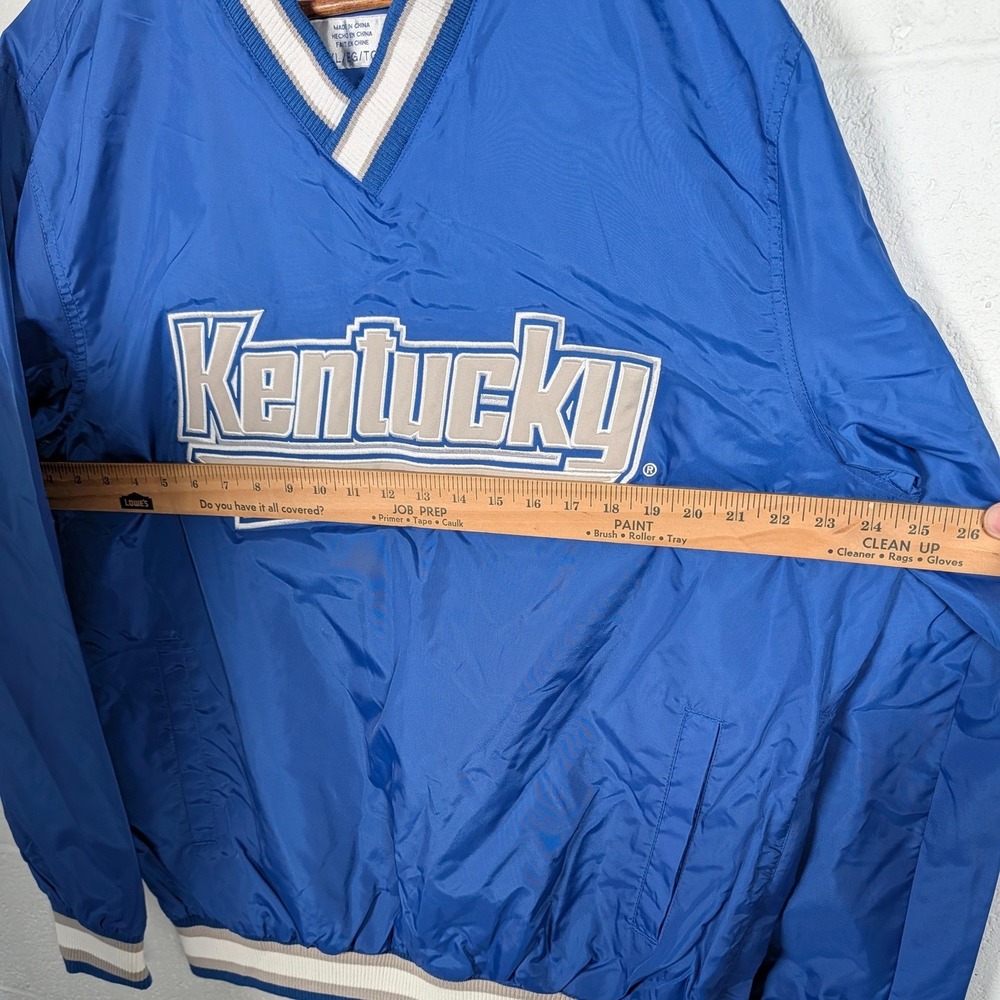 Kentucky Wildcats Jacket Mens XL Blue NCAA Basketball‎ Starter Pullover V Neck - Picture 12 of 14